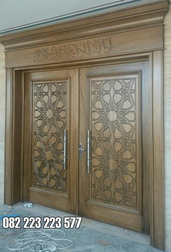 Pintu Utama Masjid Kayu Jati Minimalis Modern